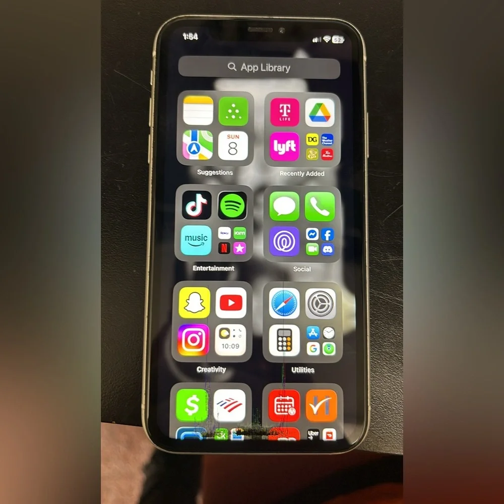 Black Smartphone with Apps Display